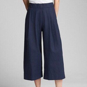 Gap Linen/Cotton Crop Wide-Leg Pants , Size 12, Navy, Excellent Condition